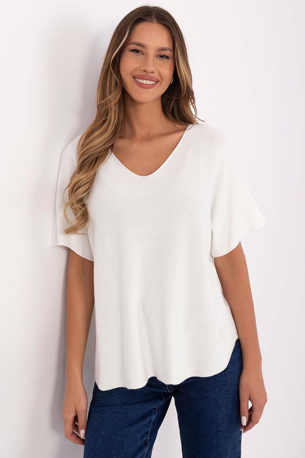   Sweter Damski Model MO-SW-0702.36 Ecru - Italy Moda 