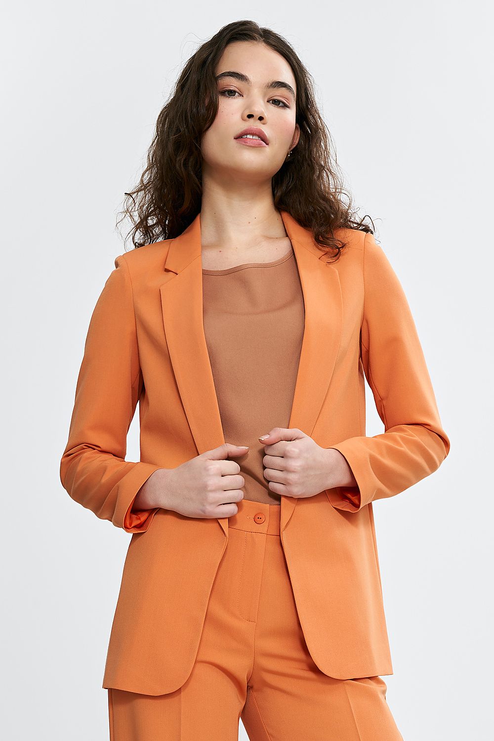   Klasyczna marynarka Z77 Orange - Nife 
