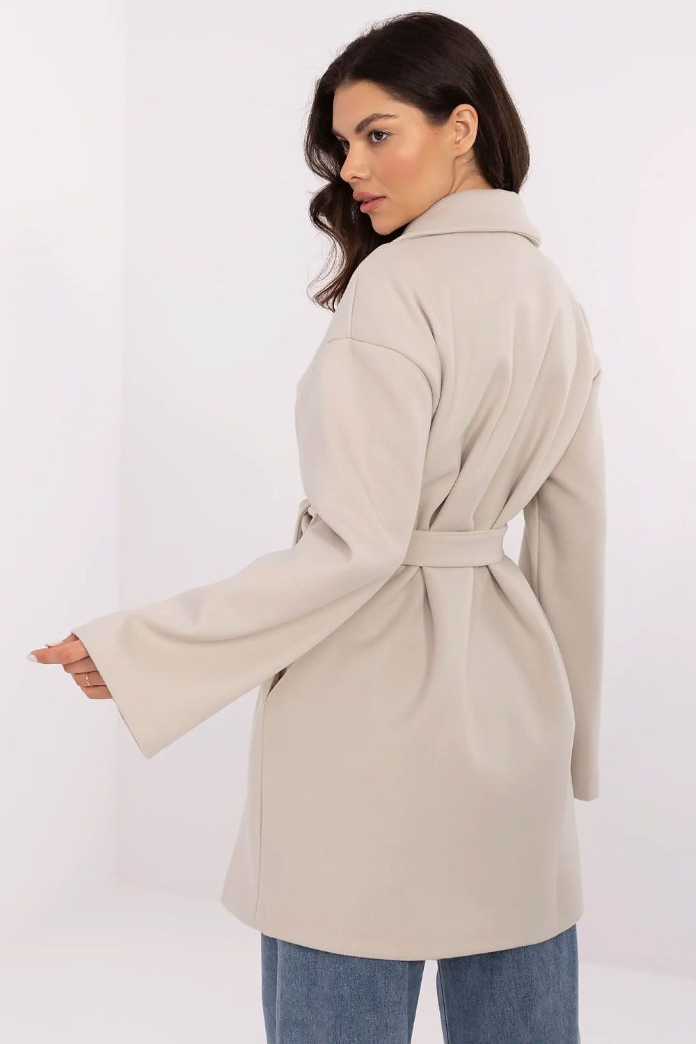   Płaszcz Damski Model TW-PL-BI-28987.85 Light Beige - Och Bella 