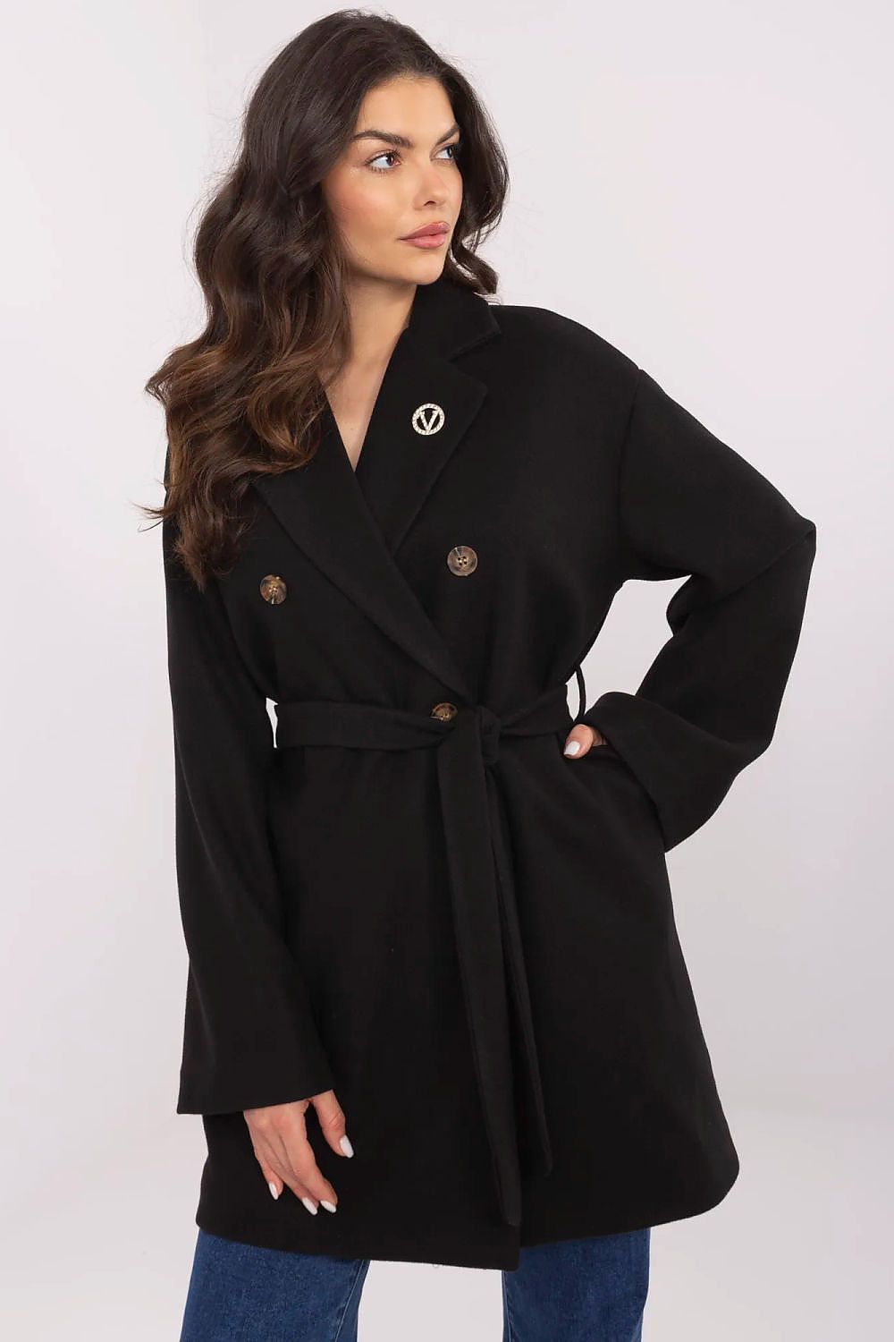   Płaszcz Damski Model TW-PL-BI-28987.85 Black - Och Bella 