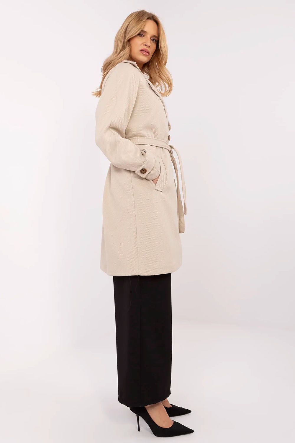   Płaszcz Damski Model TW-PL-BI-2309.86 Beige - Och Bella 