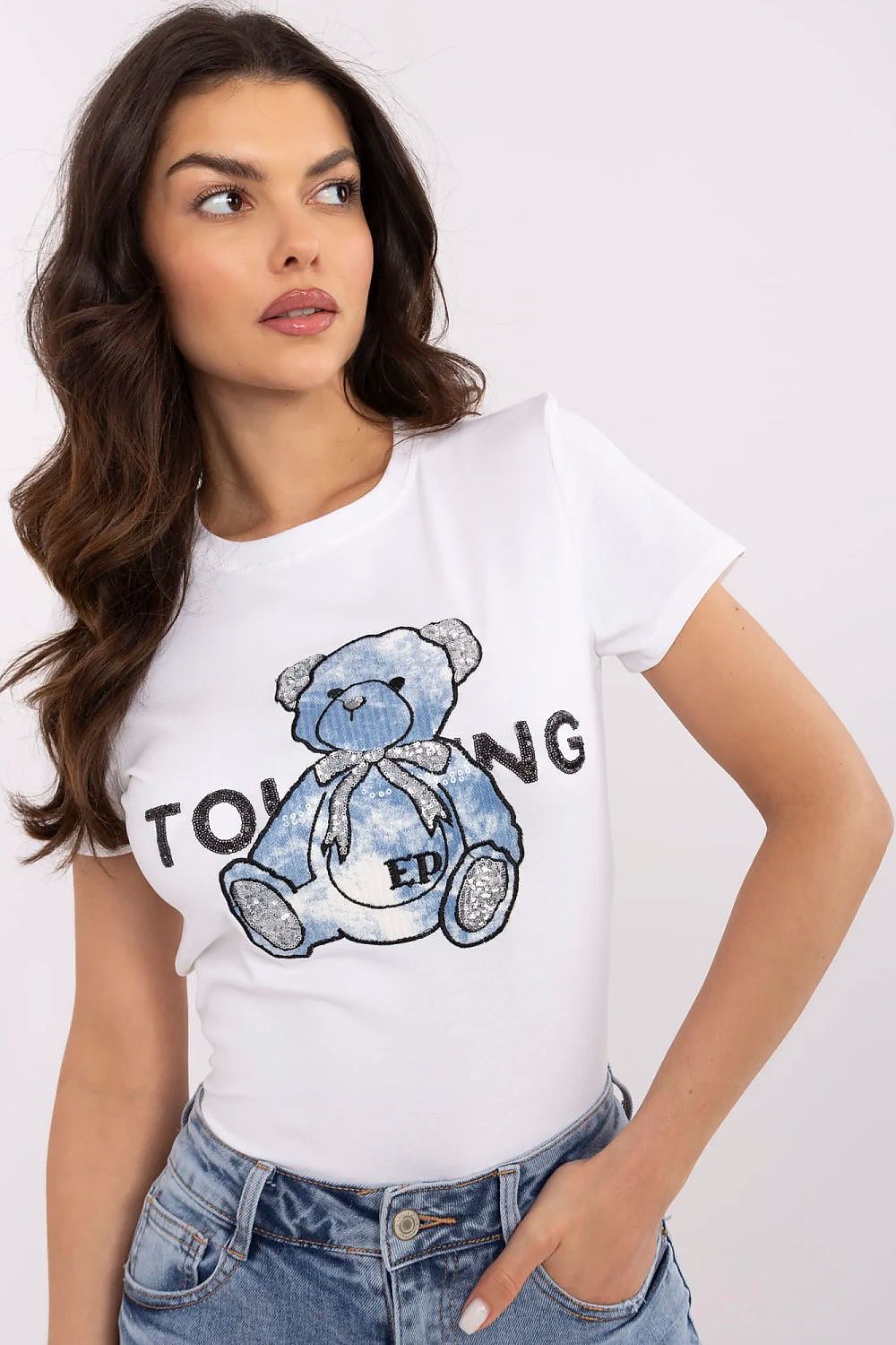   Tshirt Damski Model NM-TS-JX-09328.65P White/Blue - NM 