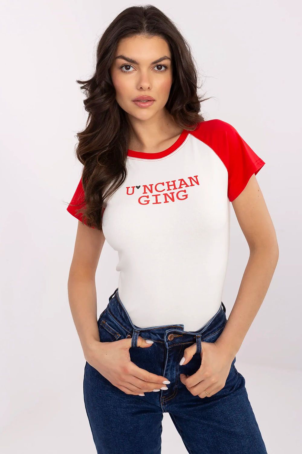   Tshirt Damski Model NM-TS-V7939.50 White/Red - NM 