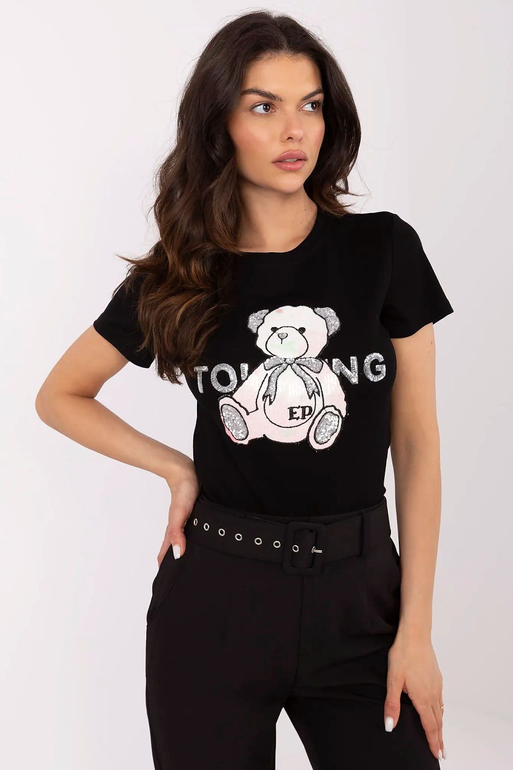   Tshirt Damski Model NM-TS-JX-09328.65P Black/Pink - NM 