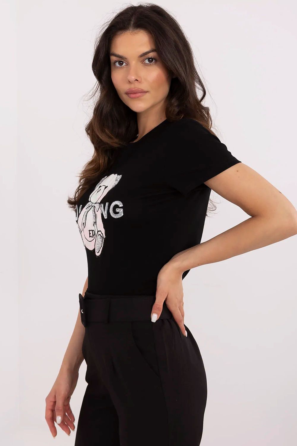   Tshirt Damski Model NM-TS-JX-09328.65P Black/Pink - NM 