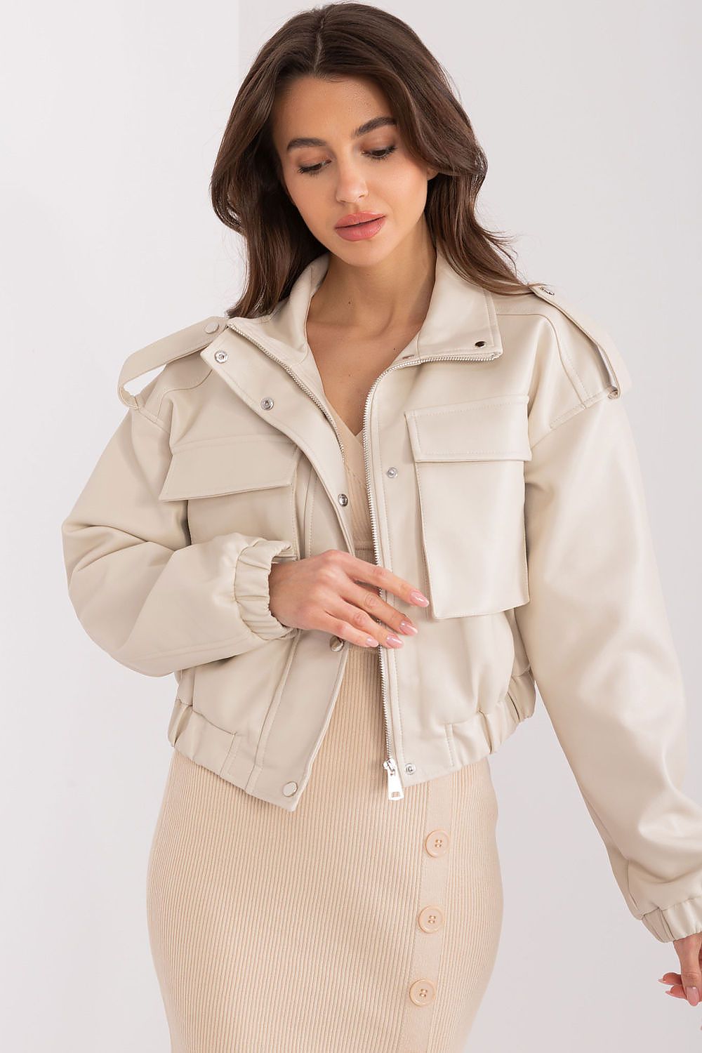   Kurtka Damska Model NM-KR-DA-0937.07 Beige - NM 