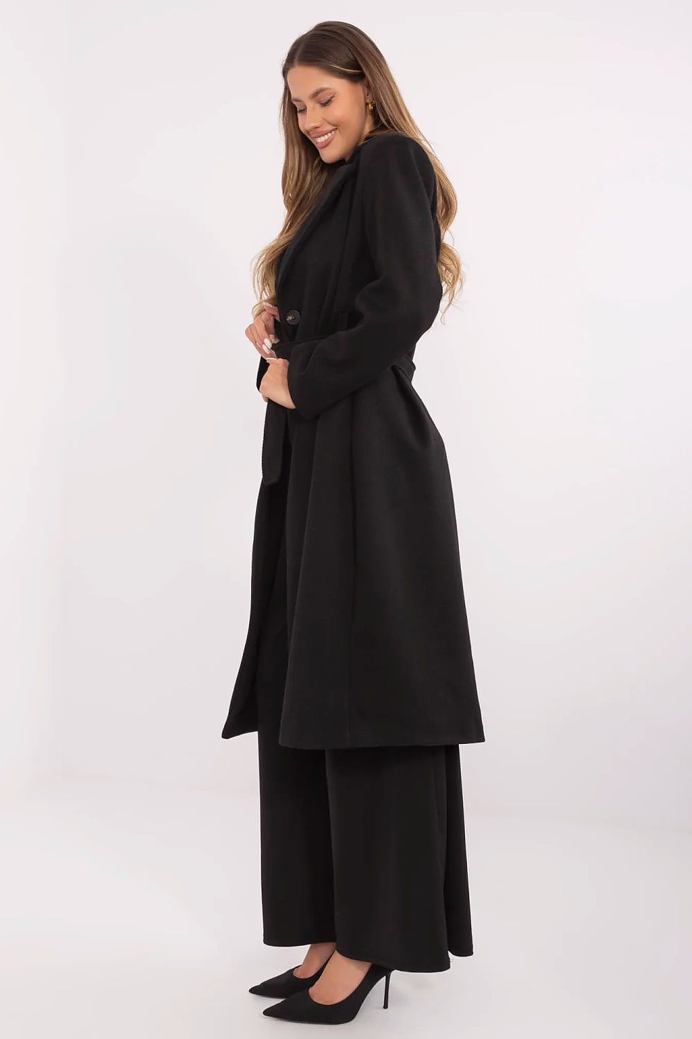  Płaszcz Damski Model MO-PL-1804.00 Black - Italy Moda 