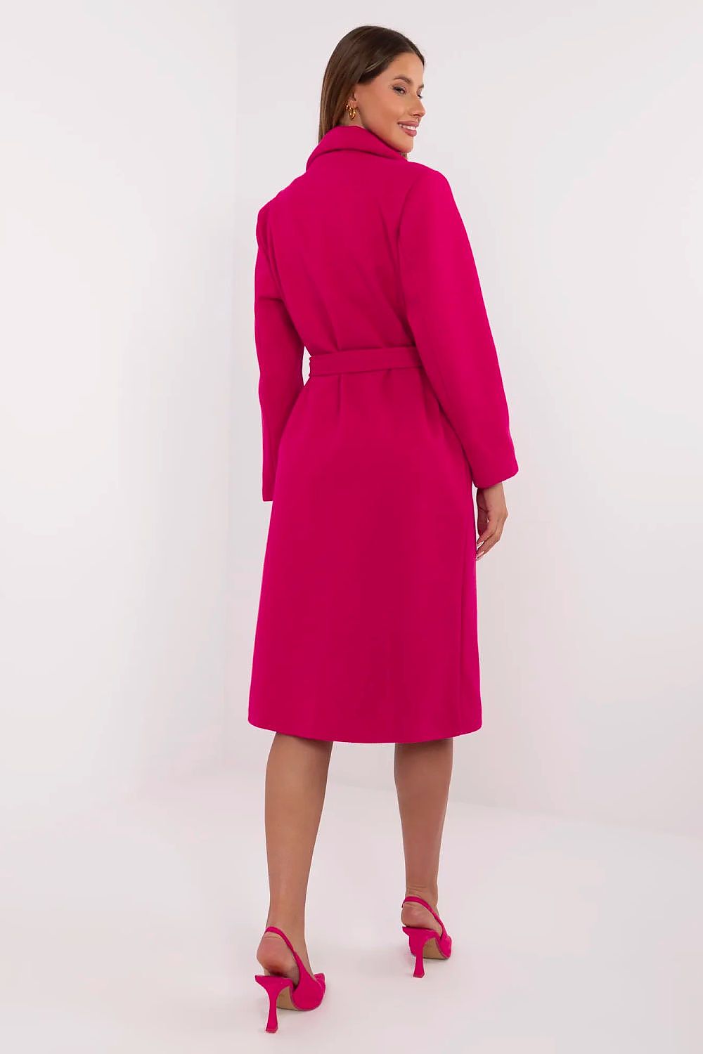   Płaszcz Damski Model MO-PL-1804.00 Fuksja - Italy Moda 