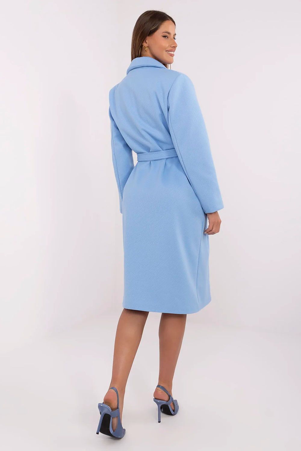   Płaszcz Damski Model MO-PL-1804.00 Light Blue - Italy Moda 