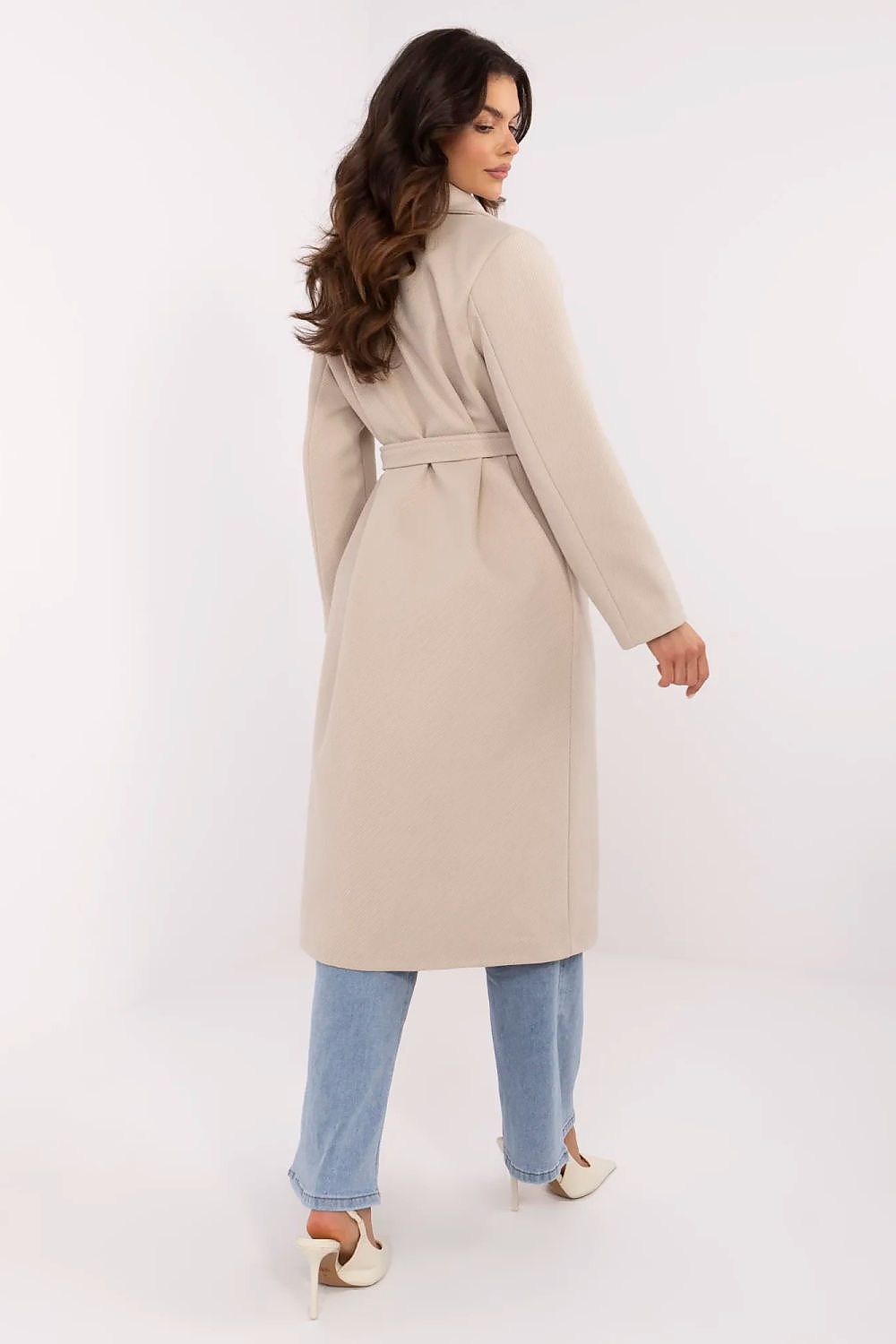   Płaszcz Damski Model MO-PL-1804.00 Beige - Italy Moda 