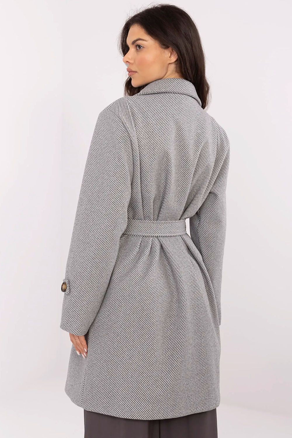   Płaszcz Damski Model MO-PL-5209.87 White/Grey - Italy Moda 