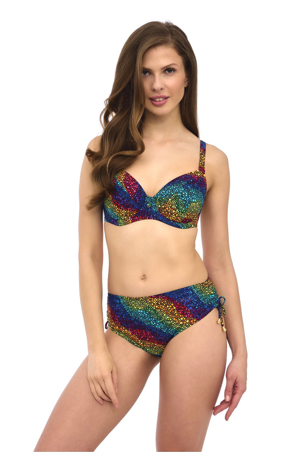  Kostium dwuczęściowy Biustonosz Kąpielowy Model Elena Kostium Big Multicolor - Lupo Line 