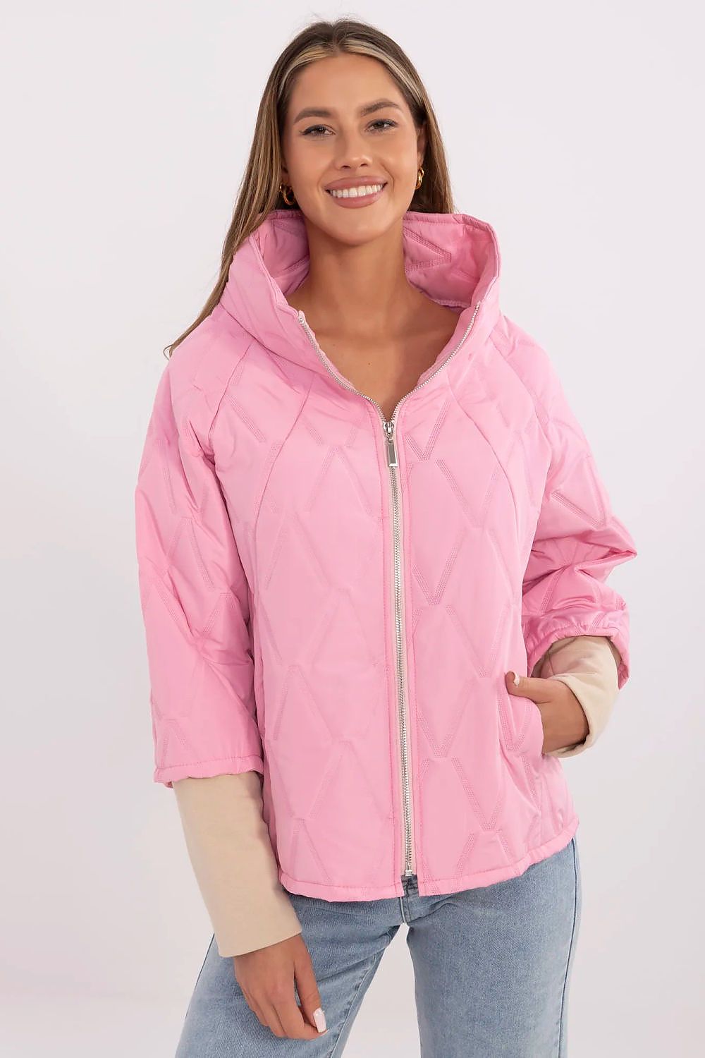   Kurtka Damska Model MI-KR-9002-1.74P Pink - Italy Moda 