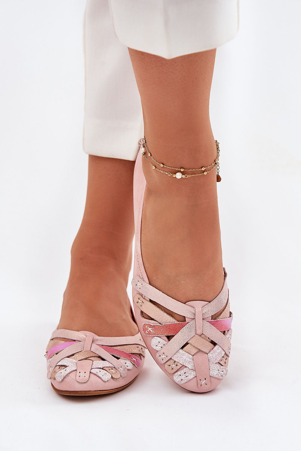   Baleriny Model Maciejka 01358-51 Pink - Step in style 