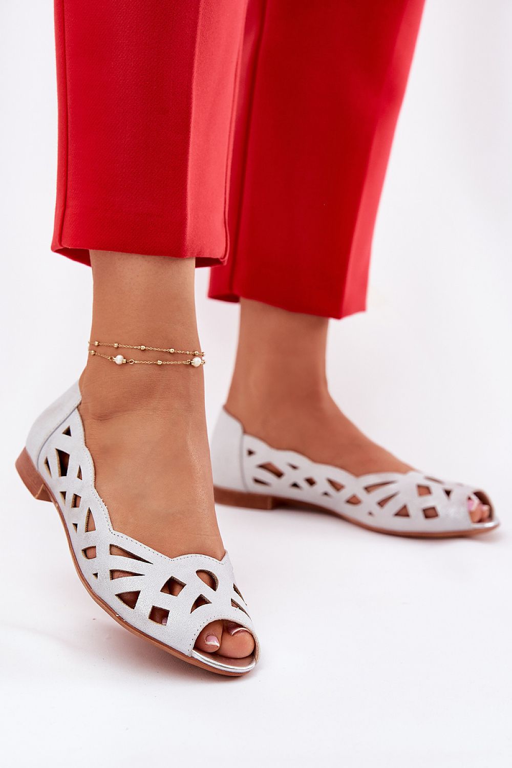   Baleriny Model Calgis ASA136-8 Silver - Step in style 