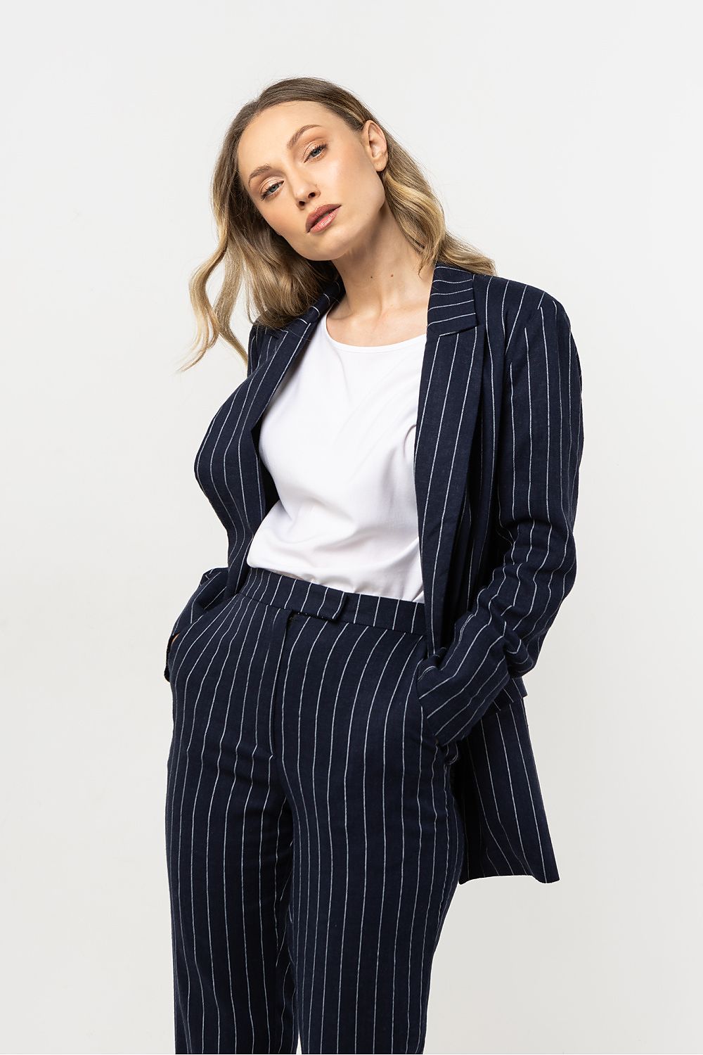   Marynarka Model A728 Navy - awama 