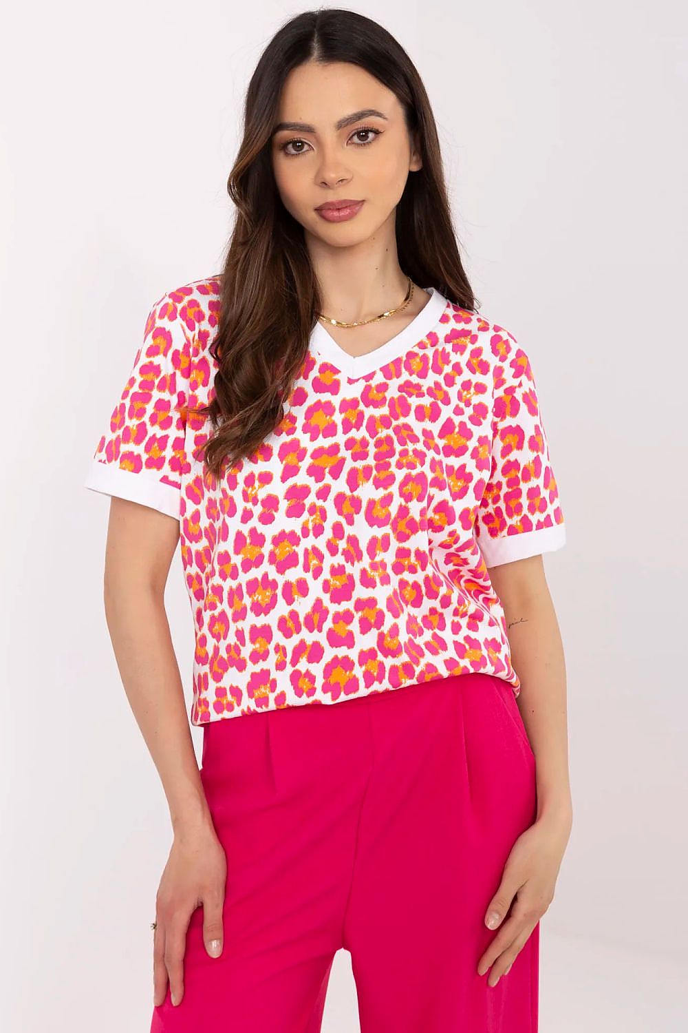   Bluzka Model MI-BZ-M6312-1.29 Fuksja - Italy Moda 