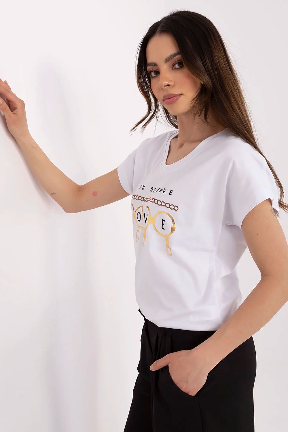   Tshirt Damski Model CLM-TS-1729.86 White - Factory Price 