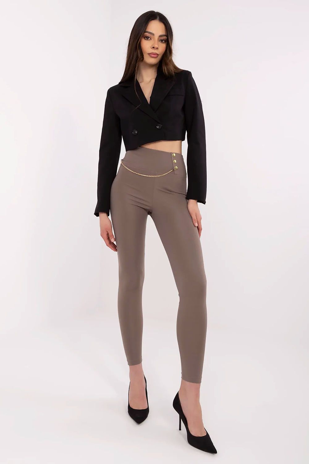   Legginsy Model CLM-LG-1382.01P Brown - Factory Price 