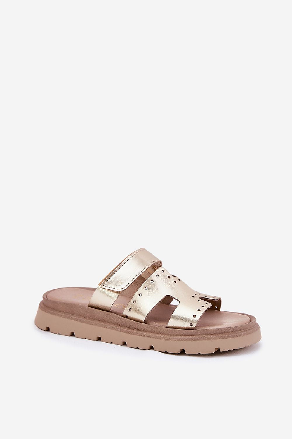  Sandał Klapki Model Zazoo 40440 Gold - Step in style 