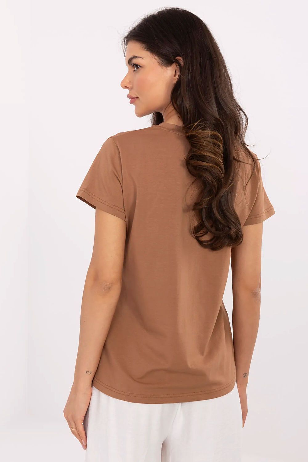   Tshirt Damski Model CLM-TS-1726.87 Light Brown - Factory Price 