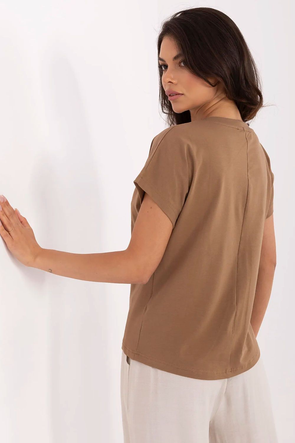   Tshirt Damski Model CLM-TS-1729.86 Light Brown - Factory Price 
