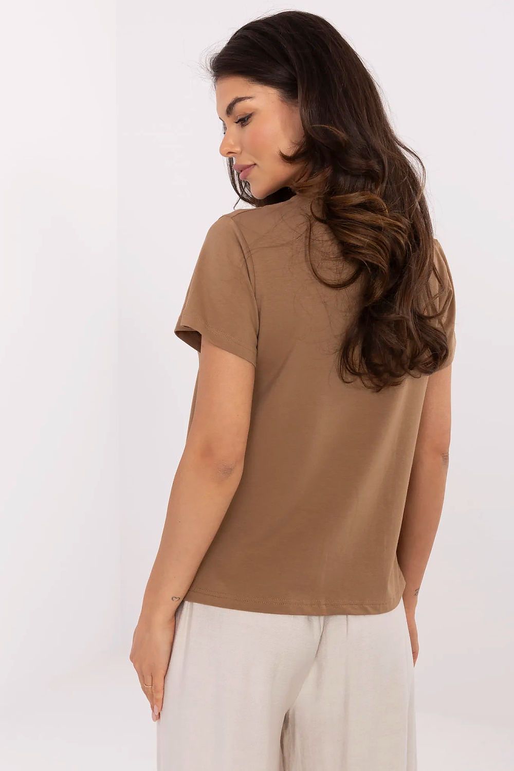   Tshirt Damski Model CLM-TS-1704.85 Light Brown - Factory Price 