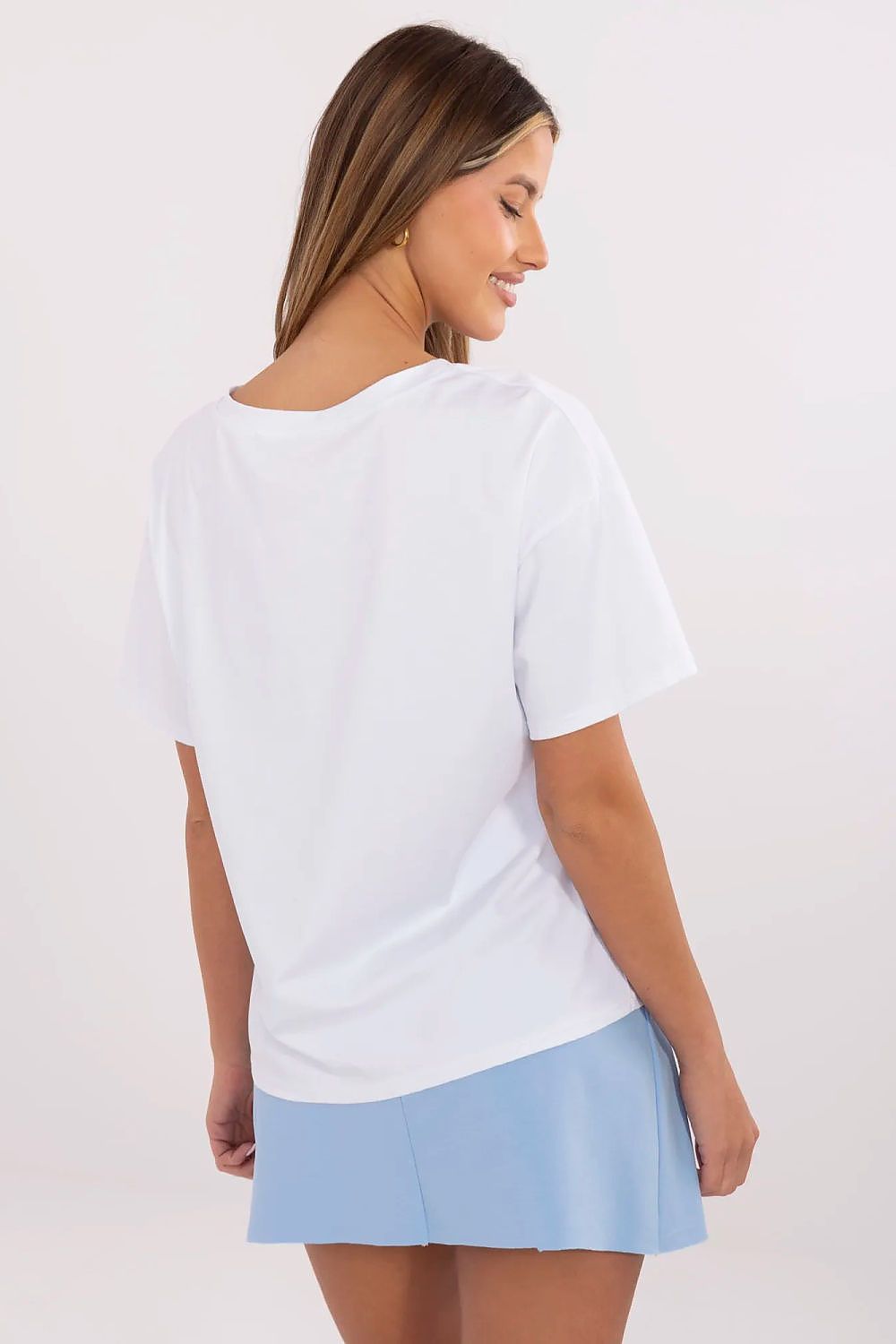   Tshirt Damski Model MI-TS-M3221G.75 White - Italy Moda 