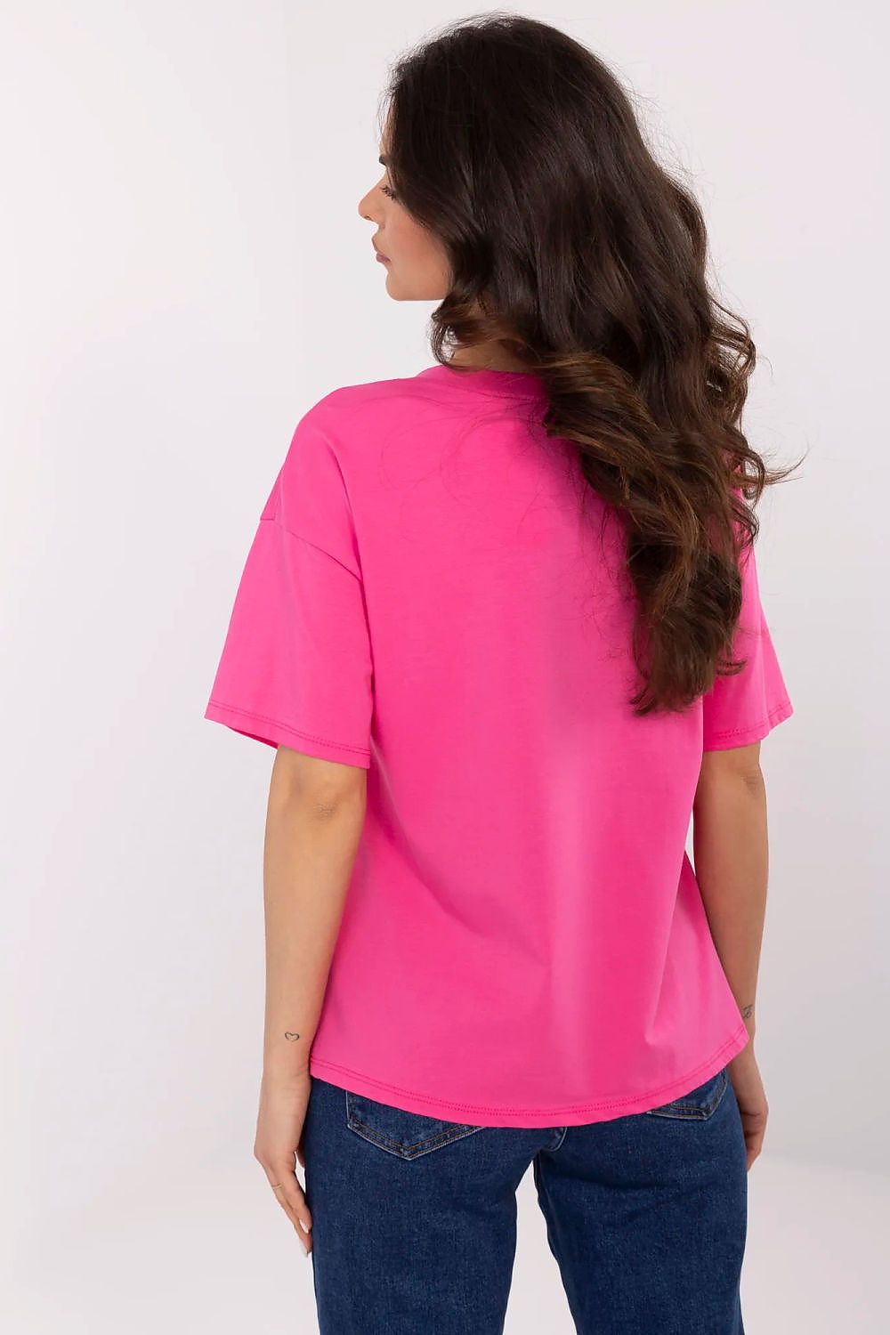   Tshirt Damski Model MI-TS-M3221-1.20P Dark Pink - Italy Moda 