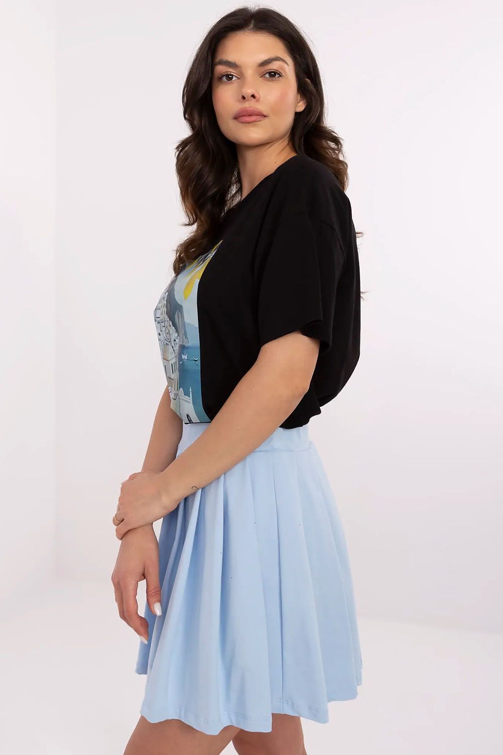   Tshirt Damski Model MI-TS-M3221-1.20P Black - Italy Moda 