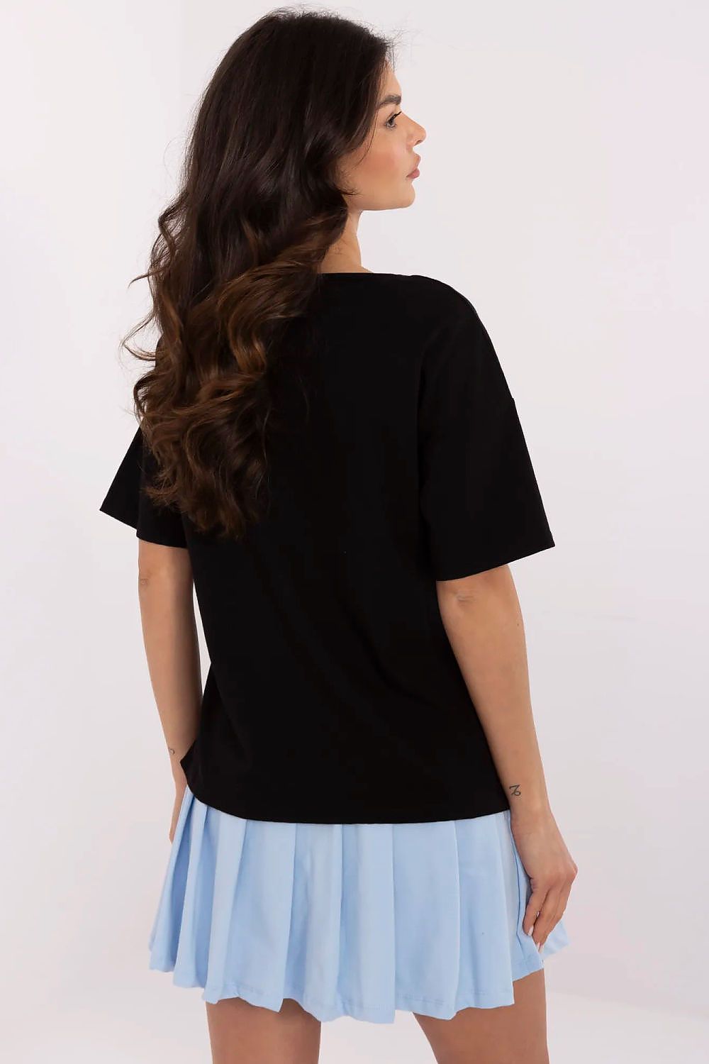   Tshirt Damski Model MI-TS-M3221-1.20P Black - Italy Moda 