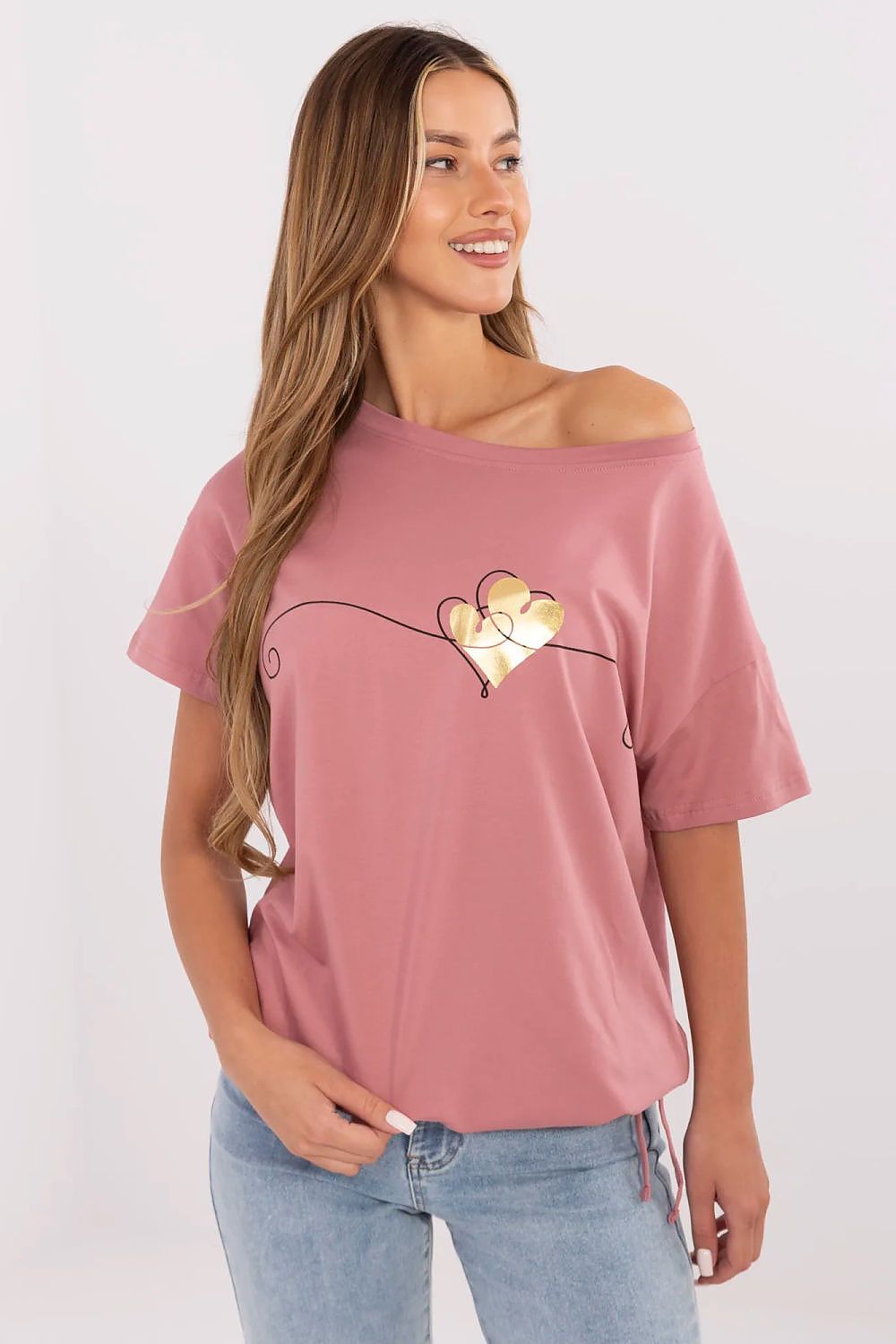   Tshirt Damski Model CLM-TS-1017.03 Dark Pink - Factory Price 