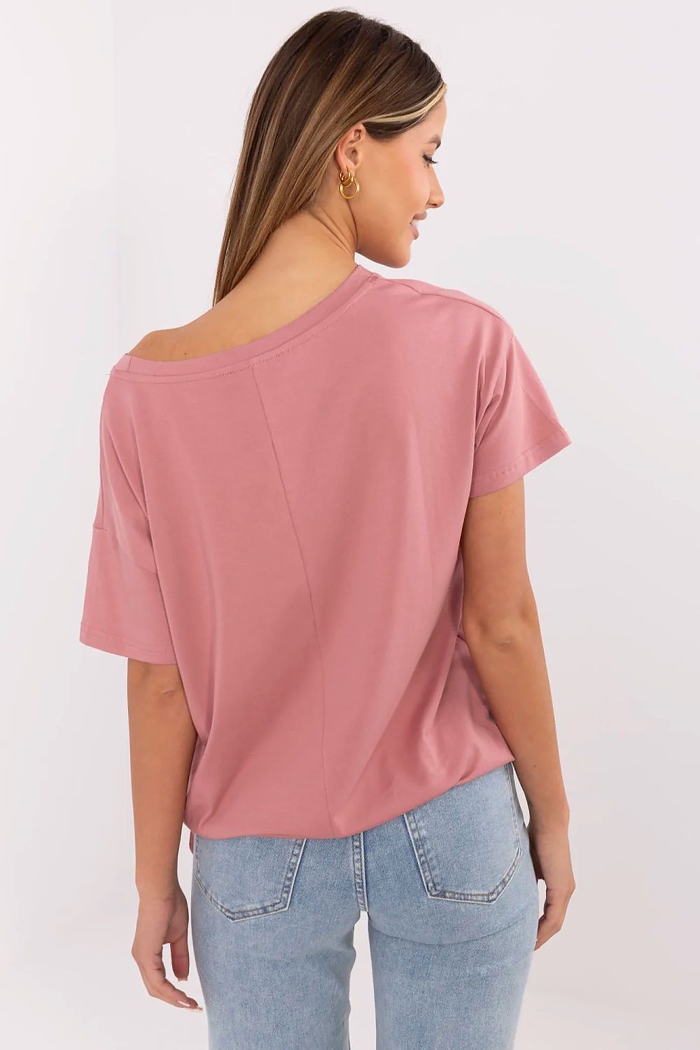   Tshirt Damski Model CLM-TS-1017.03 Dark Pink - Factory Price 