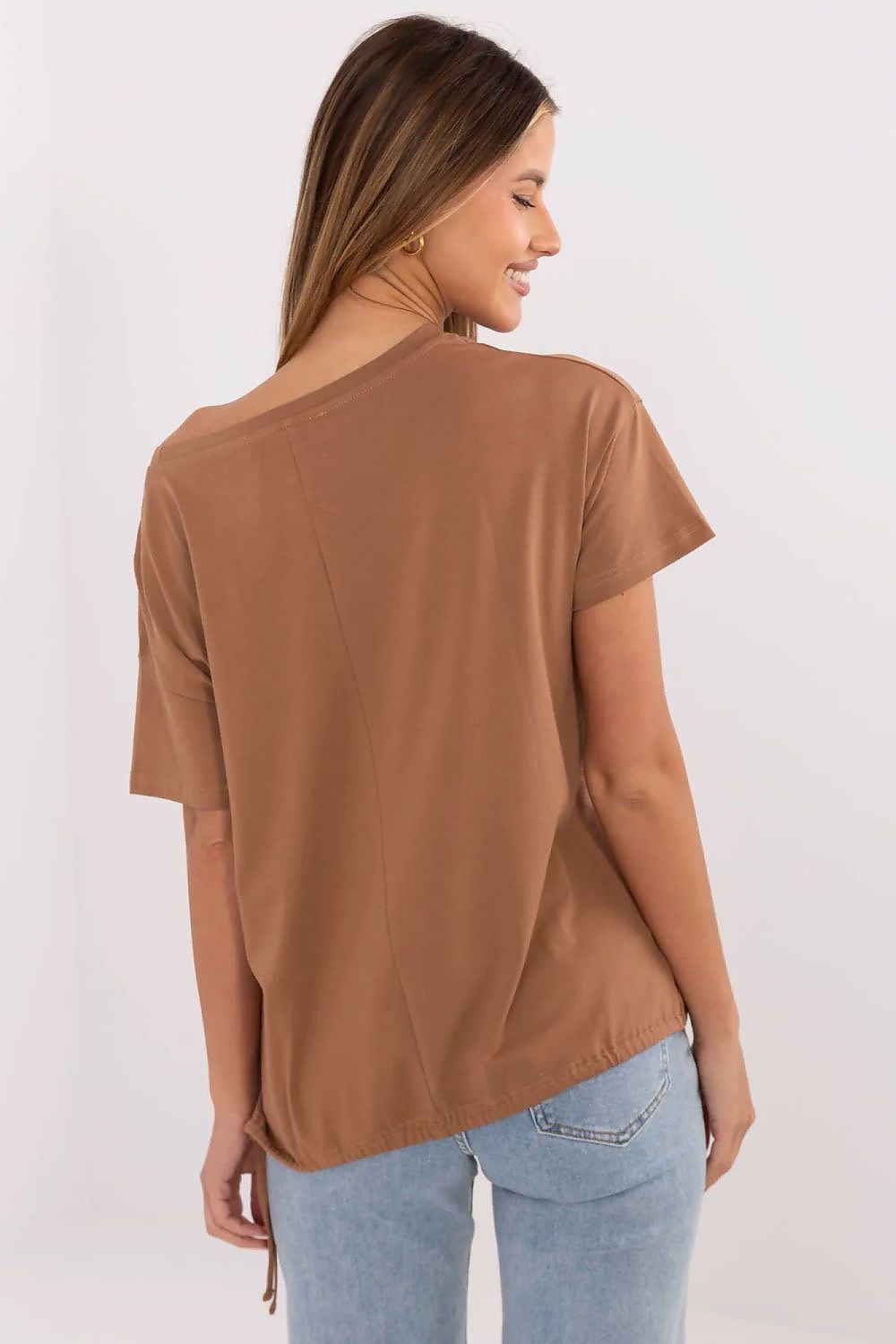   Tshirt Damski Model CLM-TS-1017.03 Light Brown - Factory Price 
