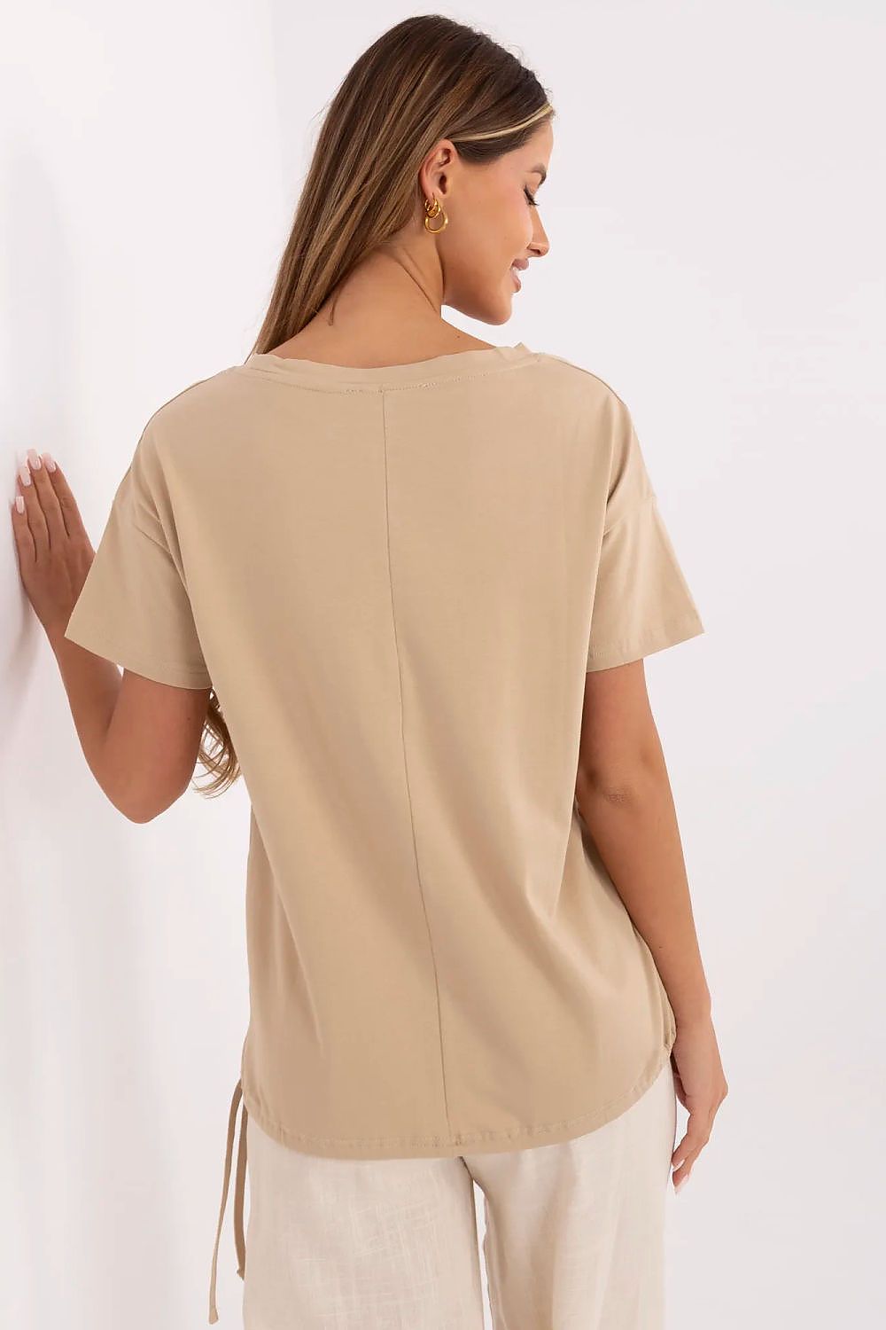   Tshirt Damski Model CLM-TS-1019.79 Camel - Factory Price 