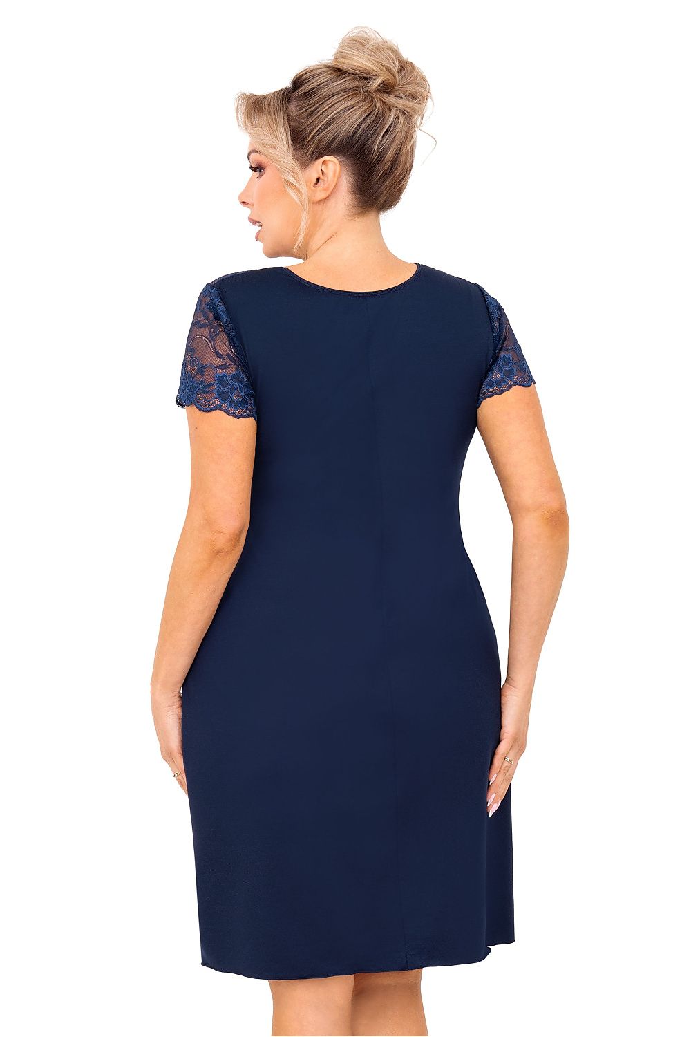  Koszulka nocna Koszula Nocna Model Livia Plus Size Dark Blue - Donna 