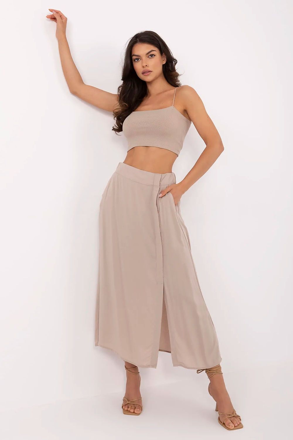  Spódnica Model D73761M50222A Dark Beige - Fresh Made 