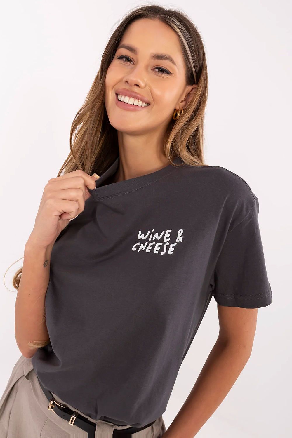   Tshirt Damski Model D12022M02738A Grafit - Sublevel 