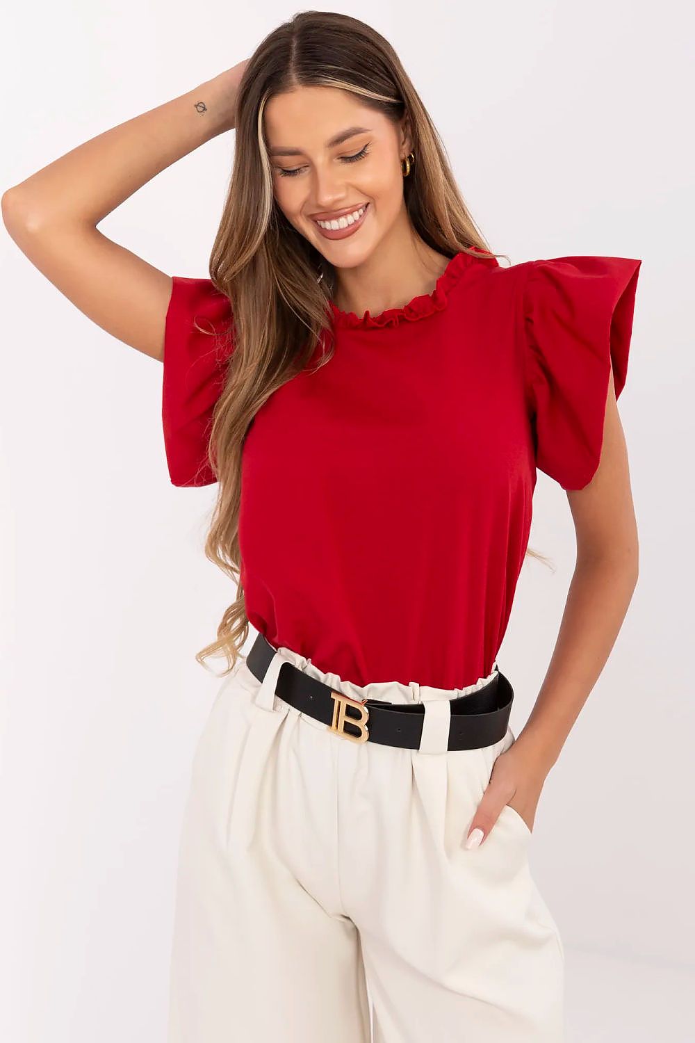   Bluzka Model LK-BZ-506781-1.12 Red - Lakerta 