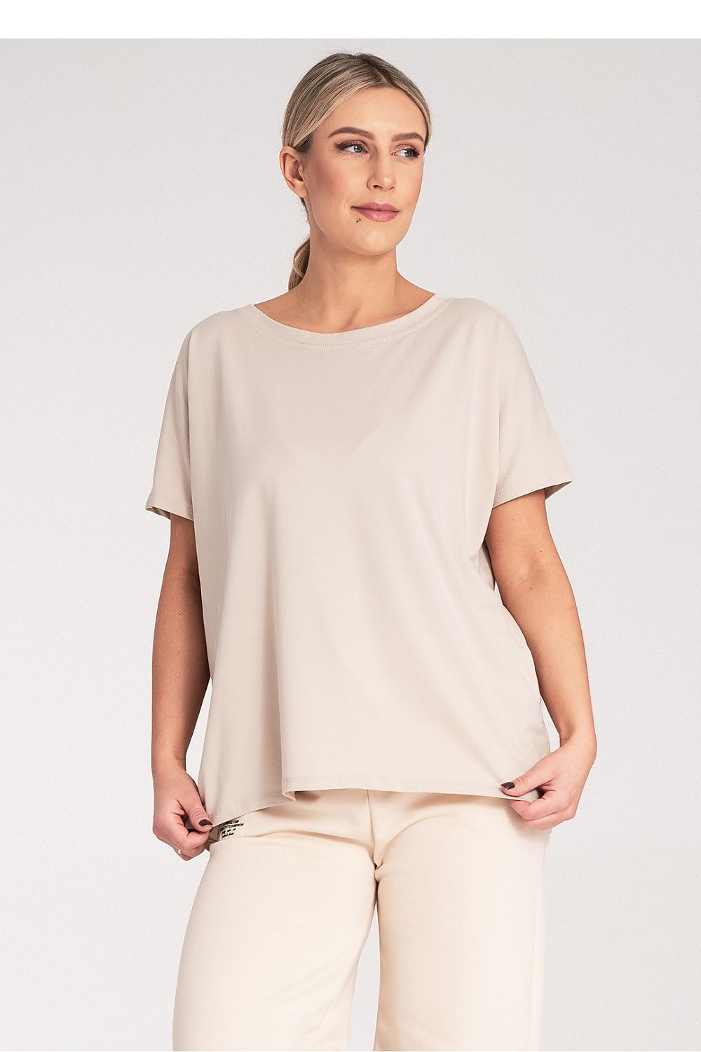   Tshirt Damski Model M1164 Beige - Figl 