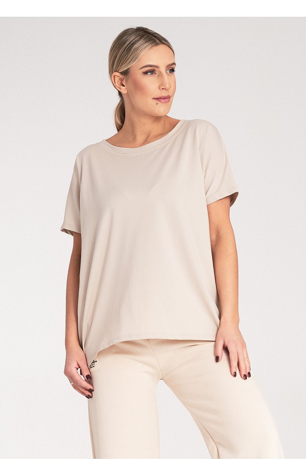   Tshirt Damski Model M1164 Beige - Figl 