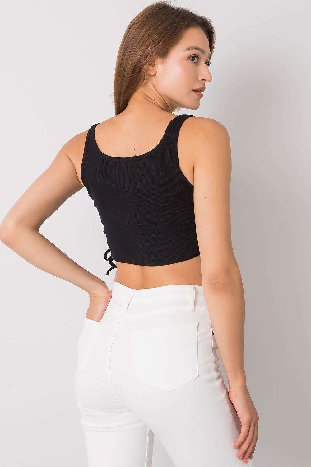  Koszulka Top Model RV-TP-6629.70 Black - Rue Paris 