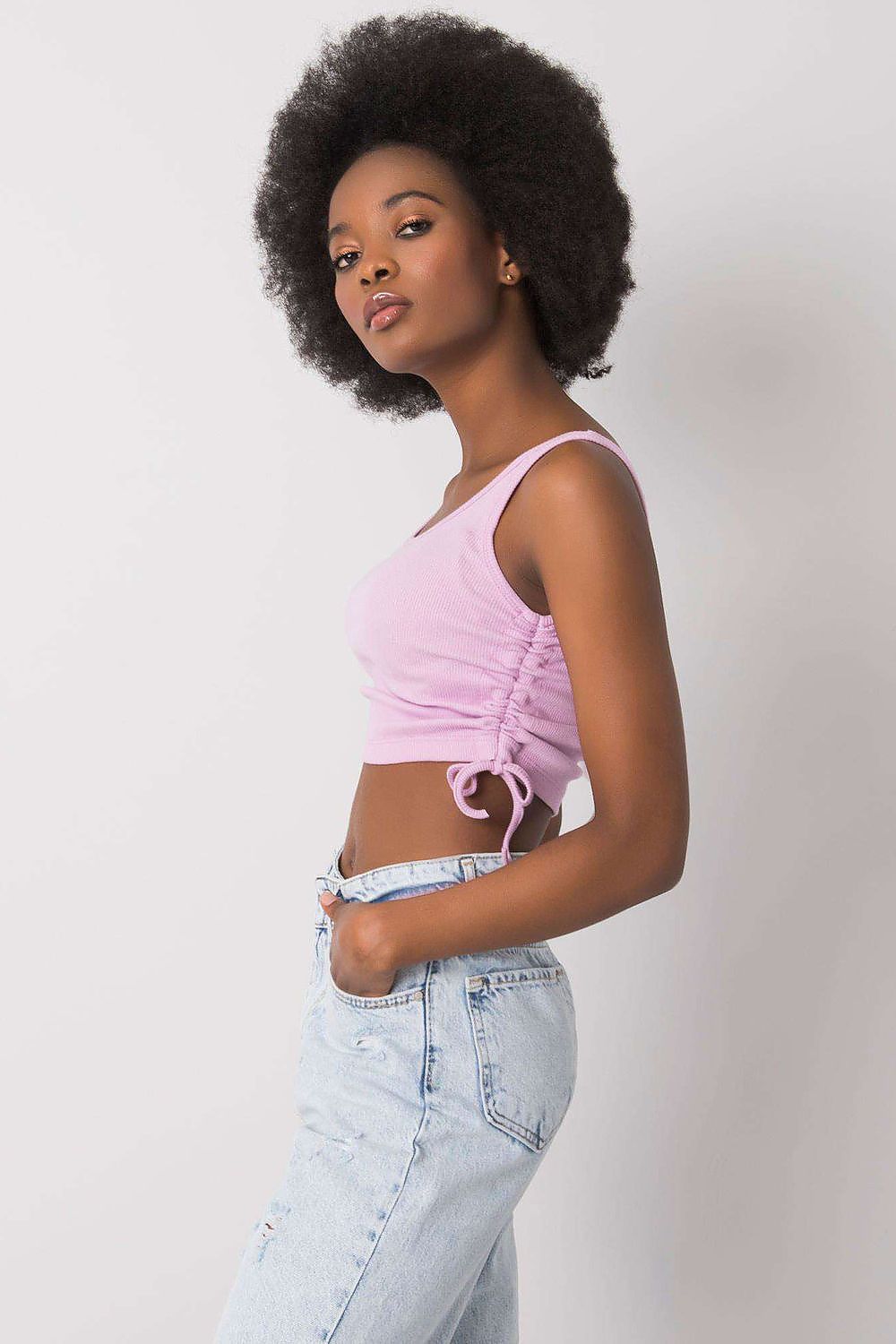  Koszulka Top Model RV-TP-6629.70 Light Violet - Rue Paris 