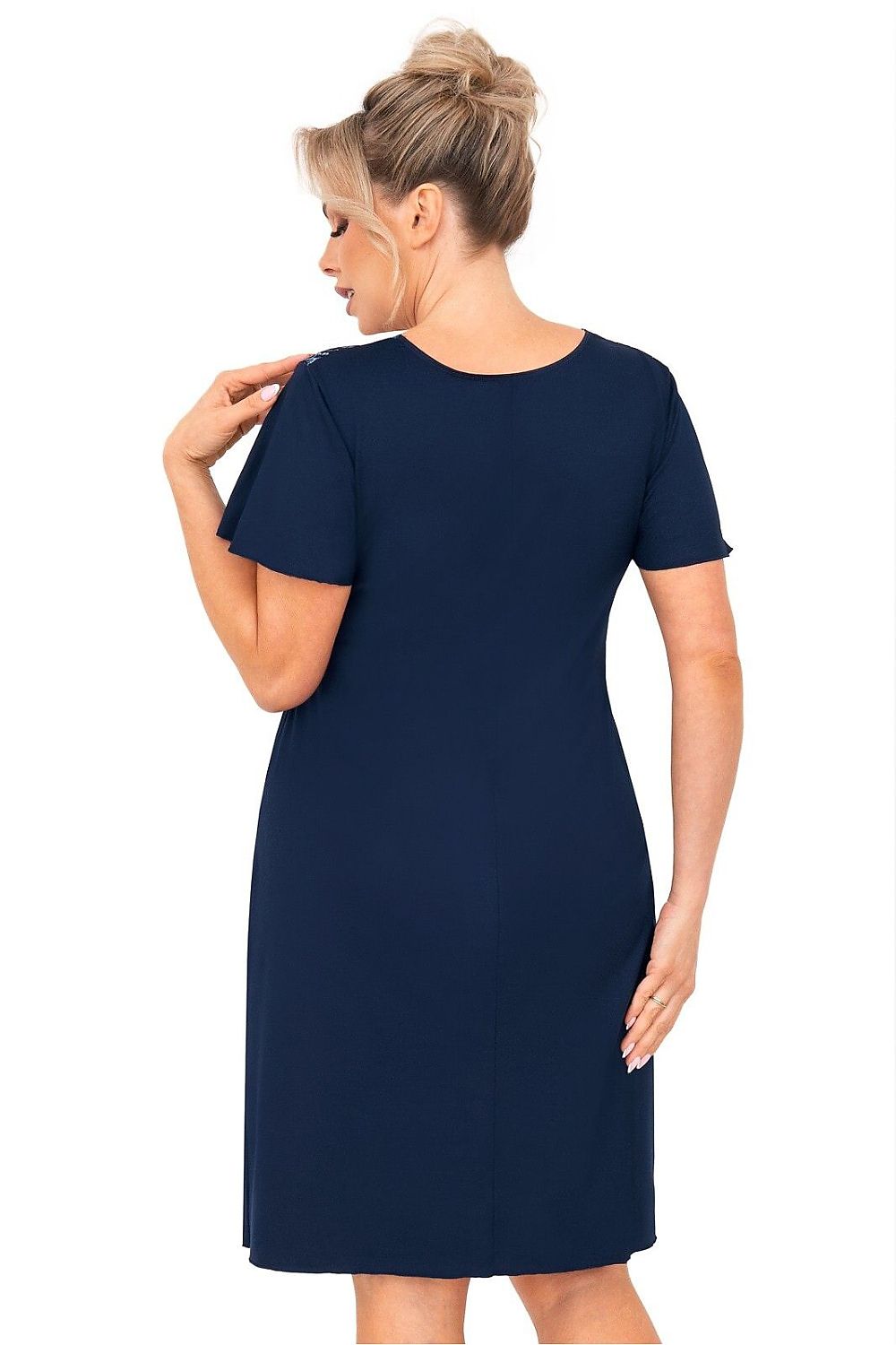  Koszulka nocna Koszula Nocna Model Melania Plus Size Navy - Donna 