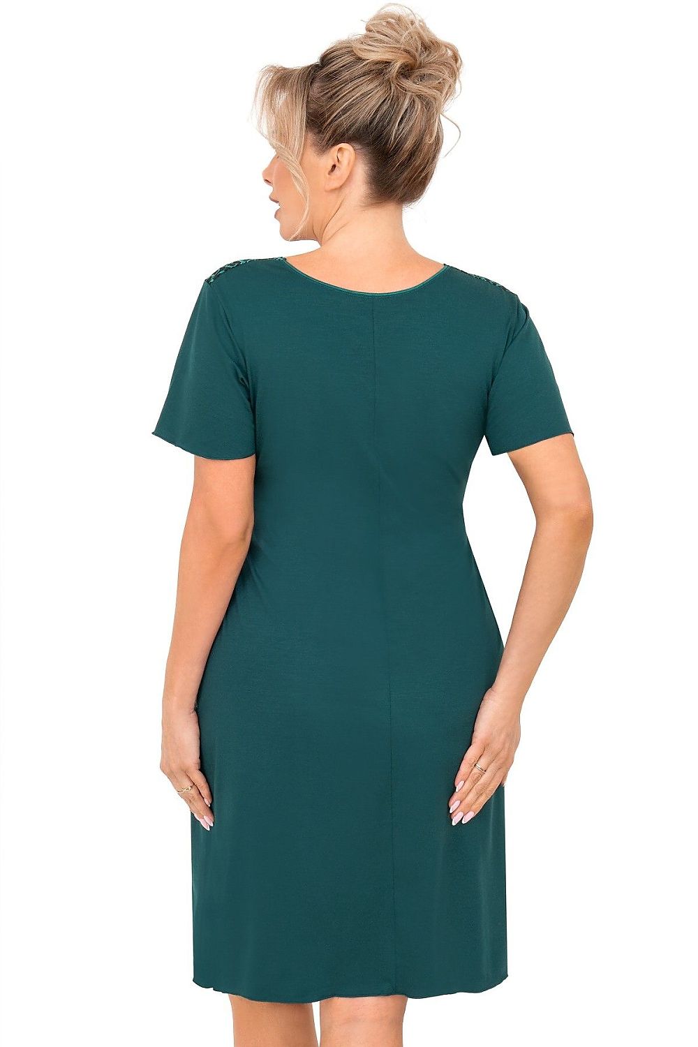  Koszulka nocna Koszula Nocna Model Melania Plus Size Green - Donna 