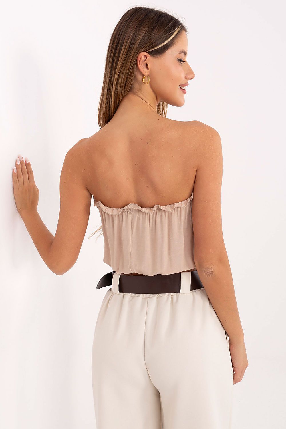  Koszulka Top Model LK-TP-510105.91 Beige - Lakerta 