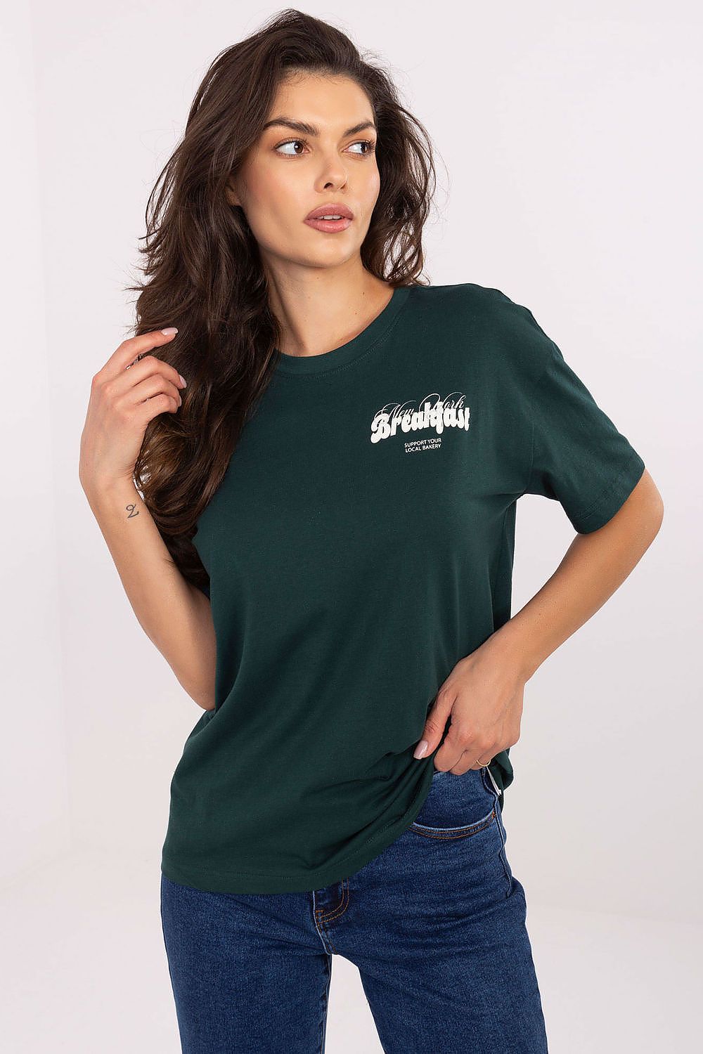   Tshirt Damski Model D12022M02645R Dark Green - Sublevel 