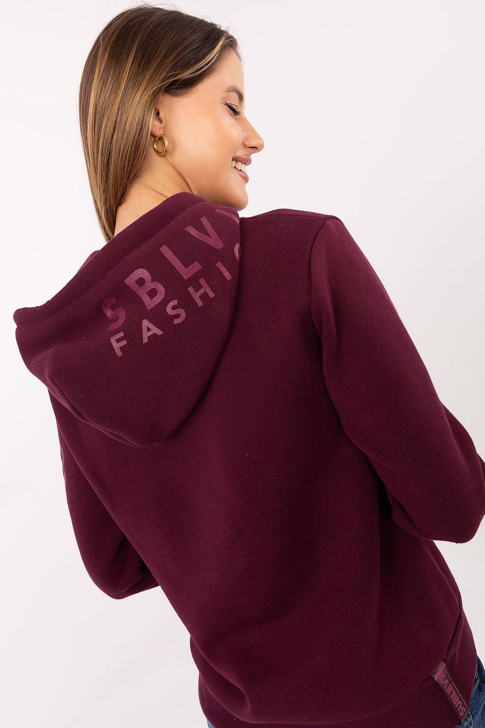   Bluza Damska Model D10600BI02690A8NO Bordo - Sublevel 