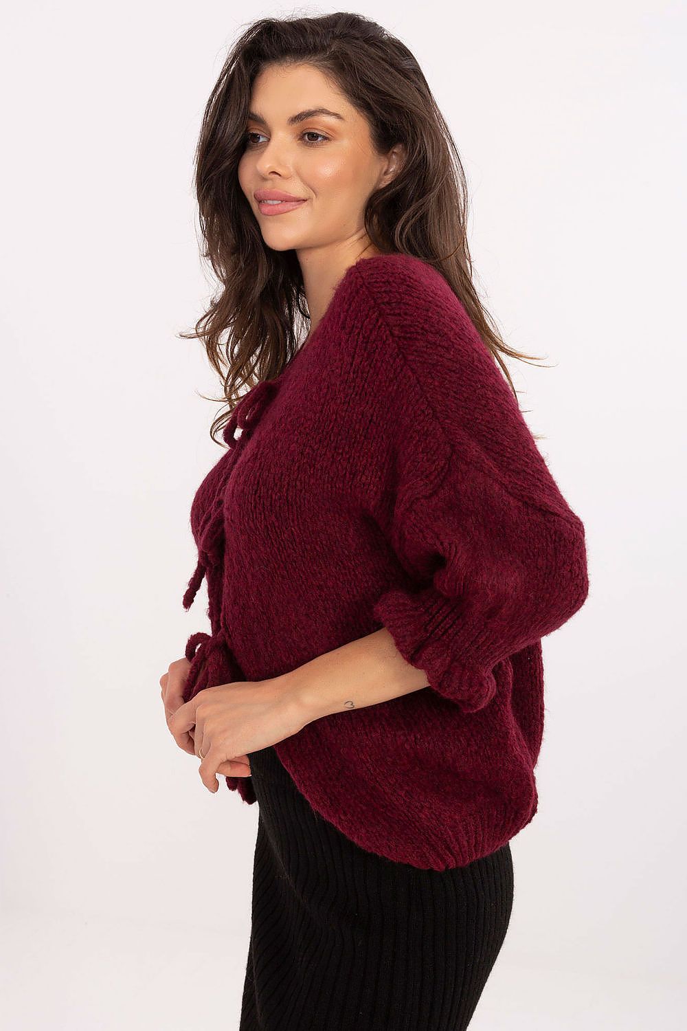  Sweter Damski Model MI-SW-2911.91 Bordo - Italy Moda 