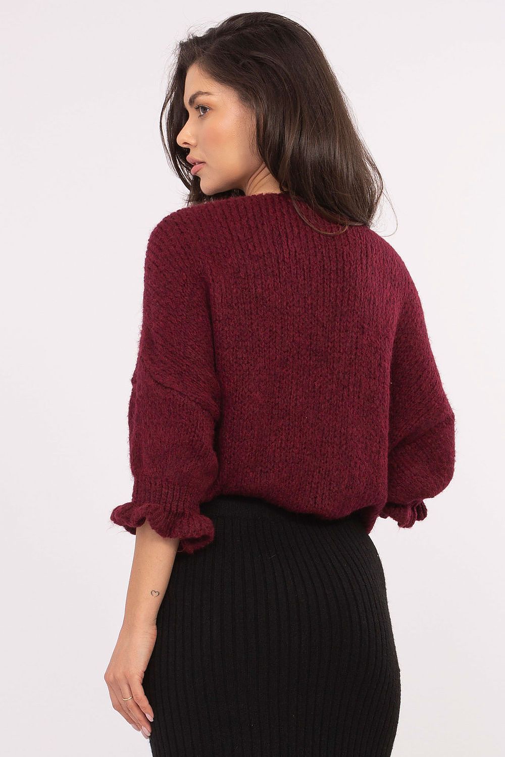  Sweter Damski Model MI-SW-2911.91 Bordo - Italy Moda 